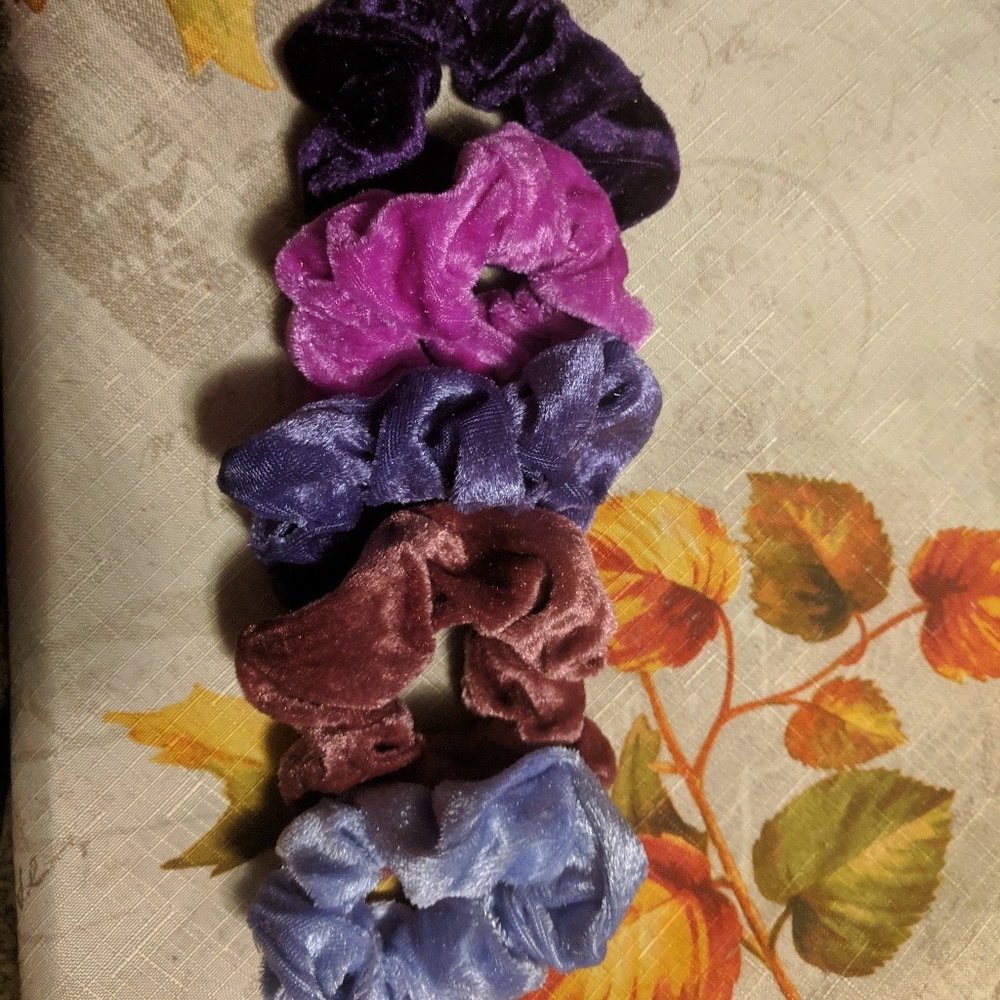 Bundle & Save 5 Velvet Scrunchies Brand New